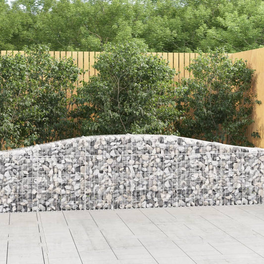 Arched Gabion Baskets Galvanised Iron 2 pcs 400 x 30 x 40/60 cm – 400 x 50 x 220/240 cm 400 x 30 x 60/80 cm