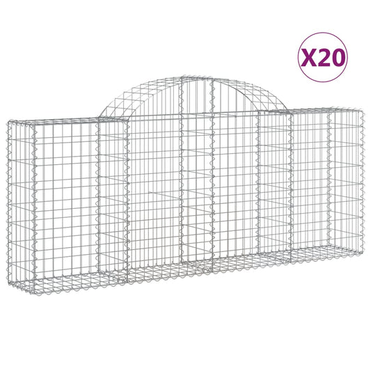 Arched Gabion Baskets Galvanised Iron 20 pcs 200 x 30 x 40/60 cm – 200 x 50 x 220/240 cm 200 x 30 x 80/100 cm