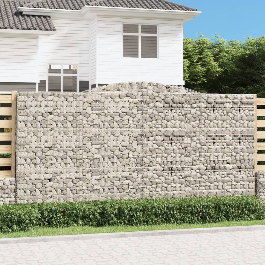 Arched Gabion Baskets Galvanised Iron 15 pcs 400 x 30 x 40/60 cm – 400 x 50 x 220/240 cm 400 x 50 x 200/220 cm