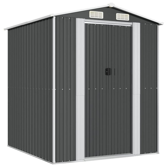 vidaXL Garden Shed Anthracite 192x191x223 cm Galvanised Steel 2
