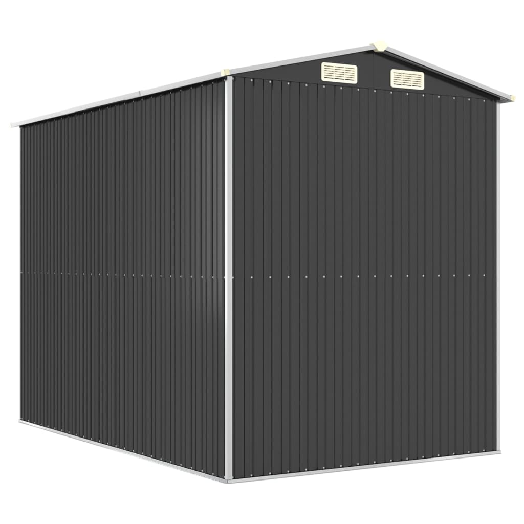 vidaXL Garden Shed Anthracite 192x274x223 cm Galvanised Steel 6