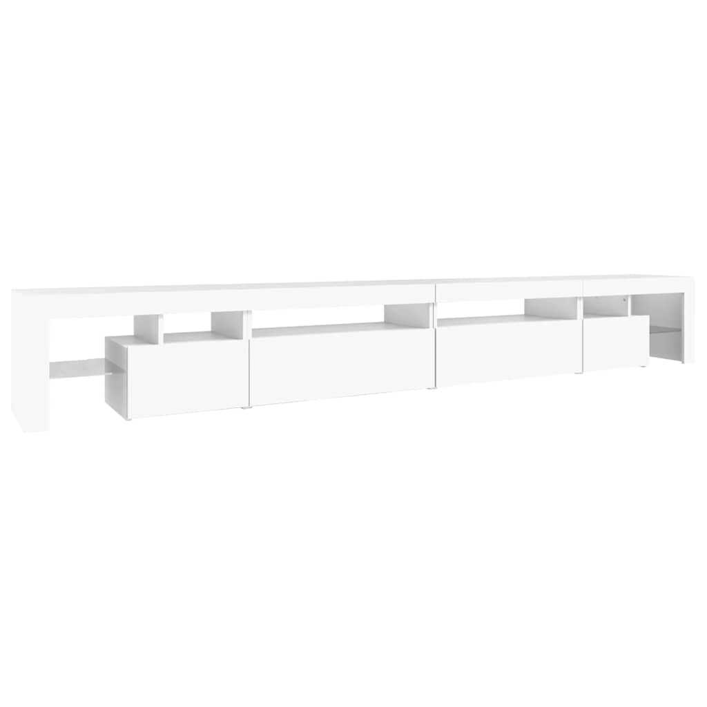 vidaXL TV Cabinet with LED Lights White 290x36,5x40 cm 6