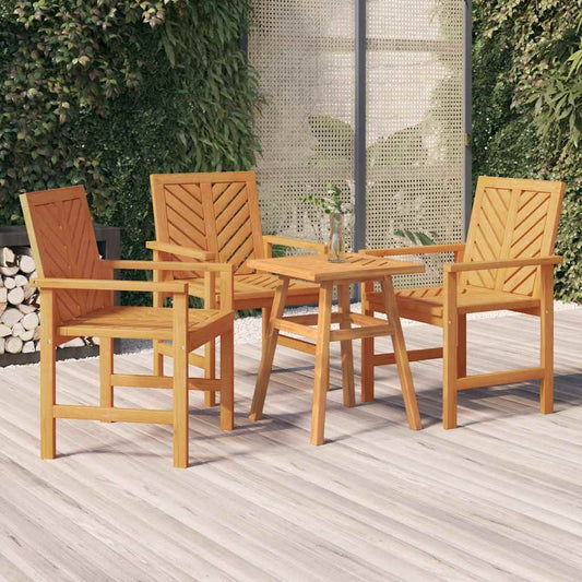 Garden Dining Chairs Solid Wood Acacia 3