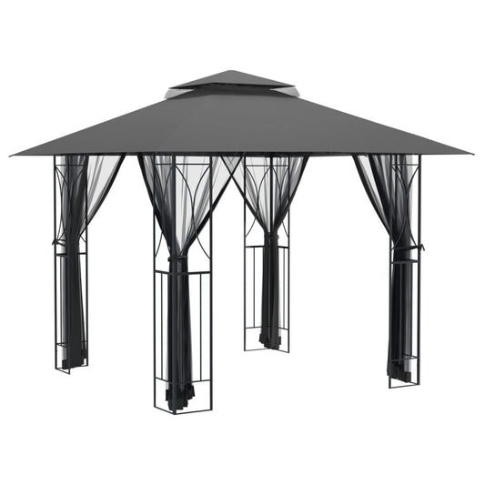 vidaXL Gazebo with Sidewalls Anthracite 300x300x270 cm Steel 2