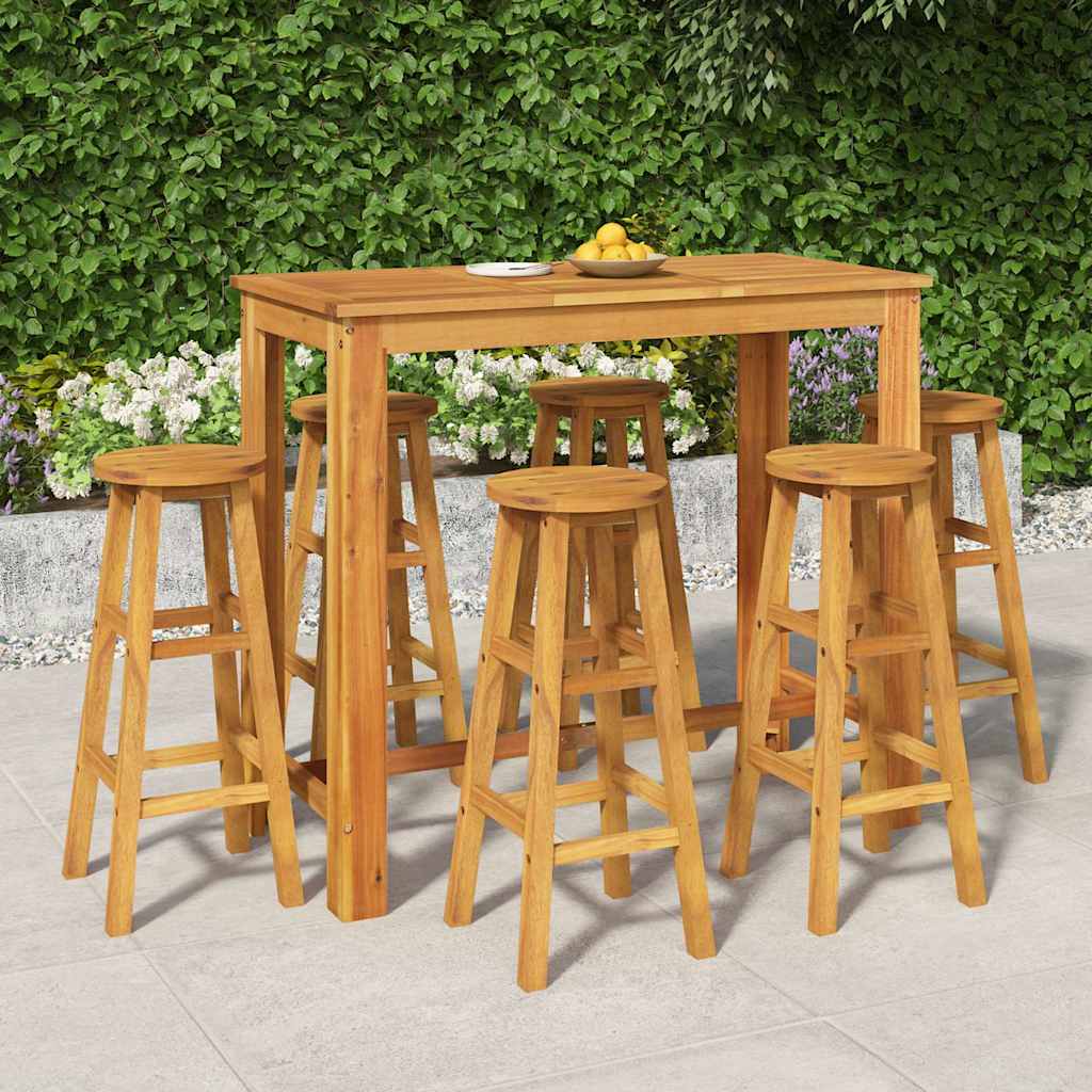 vidaXL 5 Piece Garden Bar Set Solid Wood Acacia