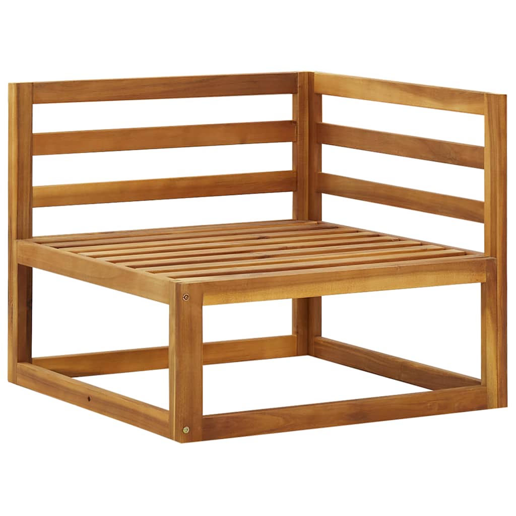 vidaXL Sectional Corner Sofas 2 pcs with Cushions Solid Wood Acacia 6