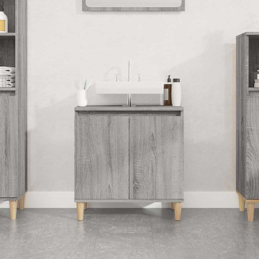 Sink Cabinet 58x33x60 cm Engineered Wood Grey sonoma