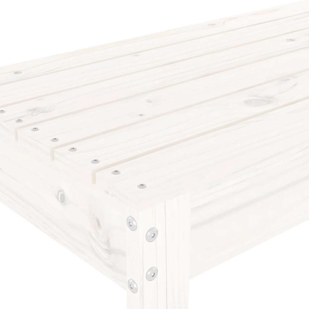 Garden Bench Solid Wood Pine White pine 80 x 38 x 45 cm