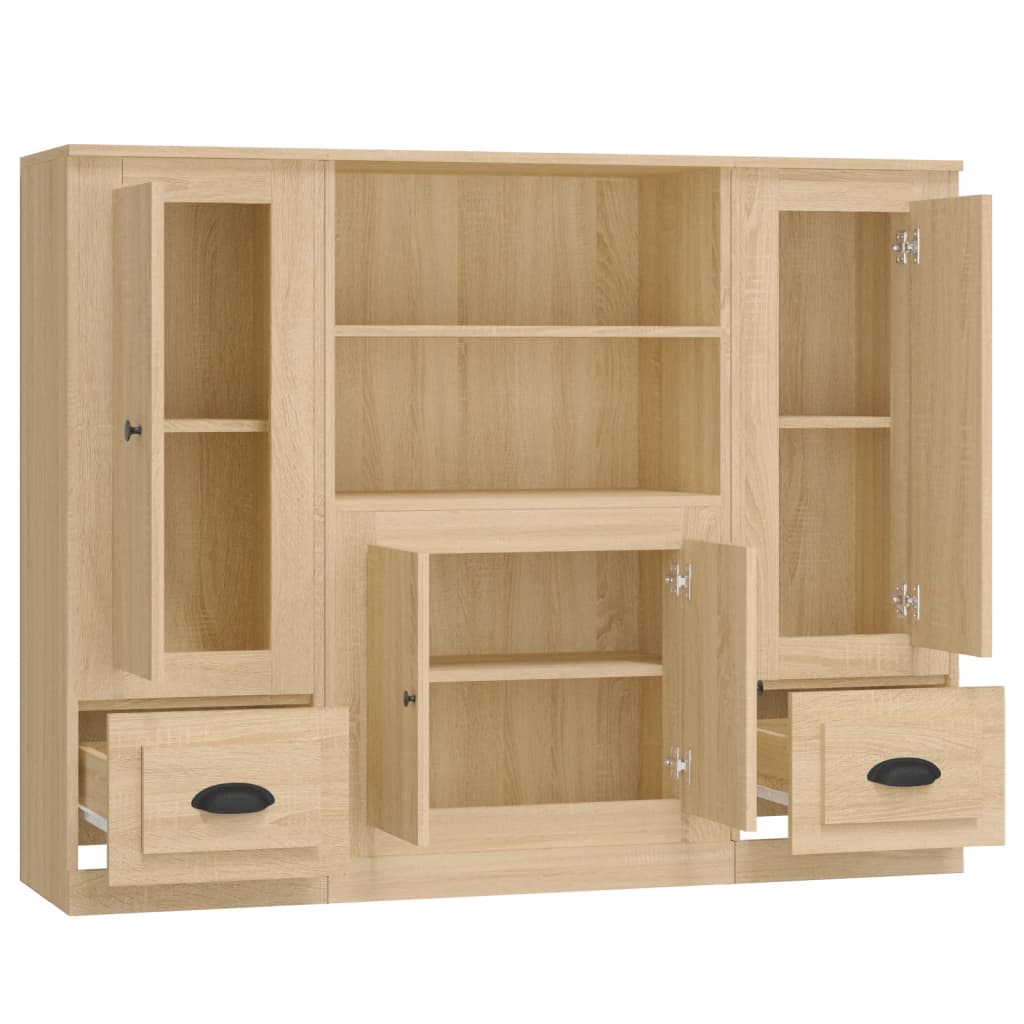 vidaXL Highboards 3 pcs Sonoma Oak Engineered Wood 6
