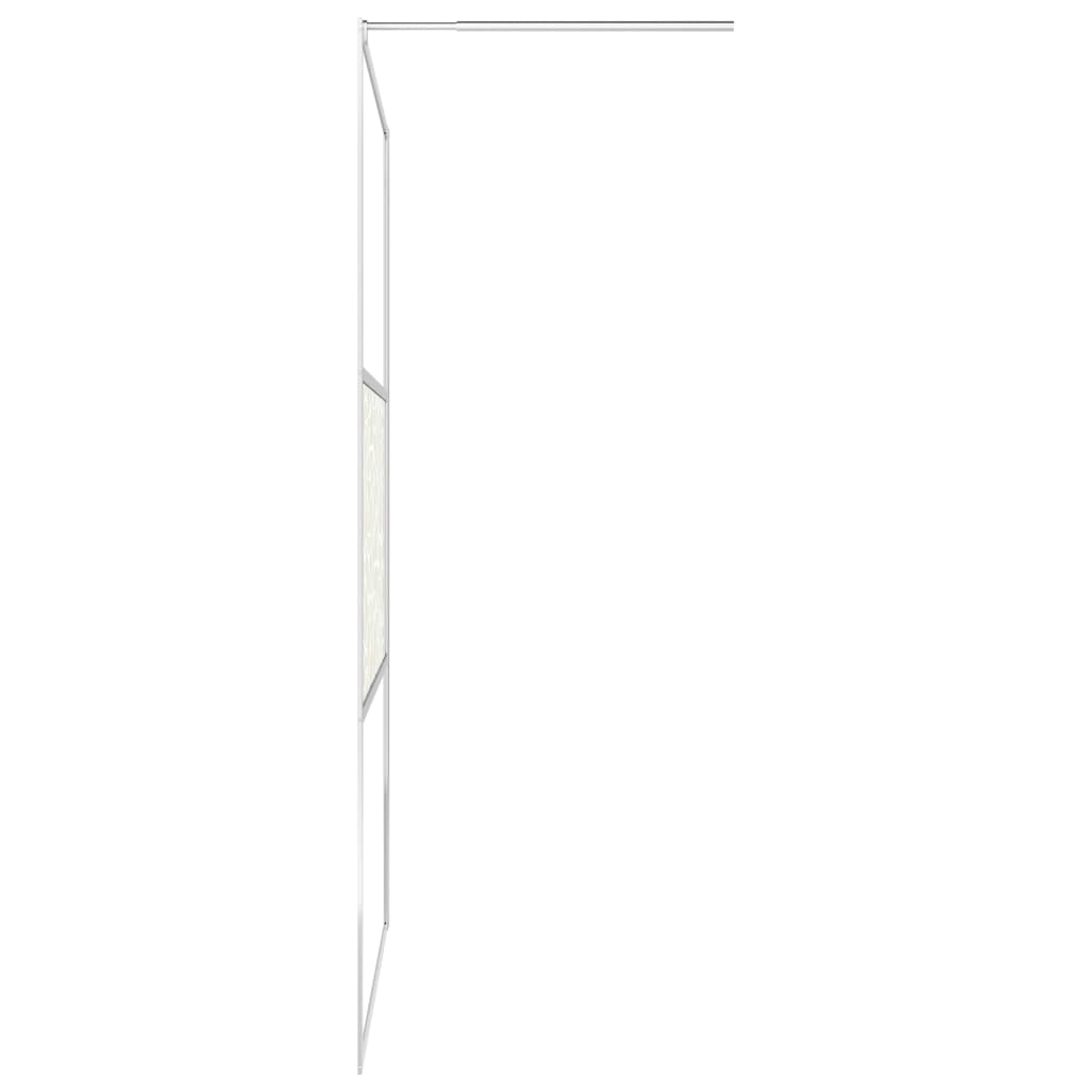 vidaXL Walk-in Shower Wall with Shelf Chrome 115x195 cm ESG Glass&Aluminium 6