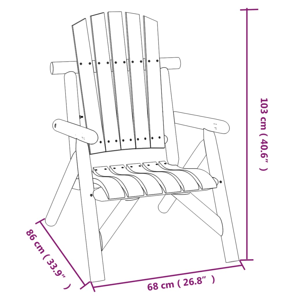 vidaXL 3 Piece Garden Lounge Set Solid Wood Spruce 6