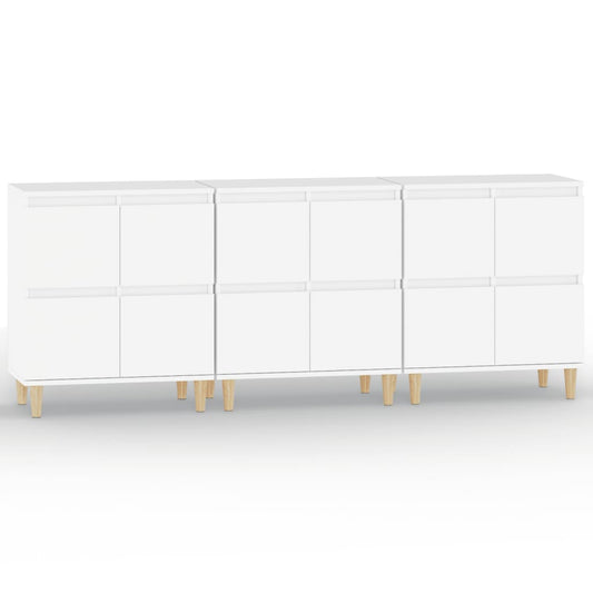 vidaXL Sideboards 3 pcs White 60x35x70 cm Engineered Wood 2