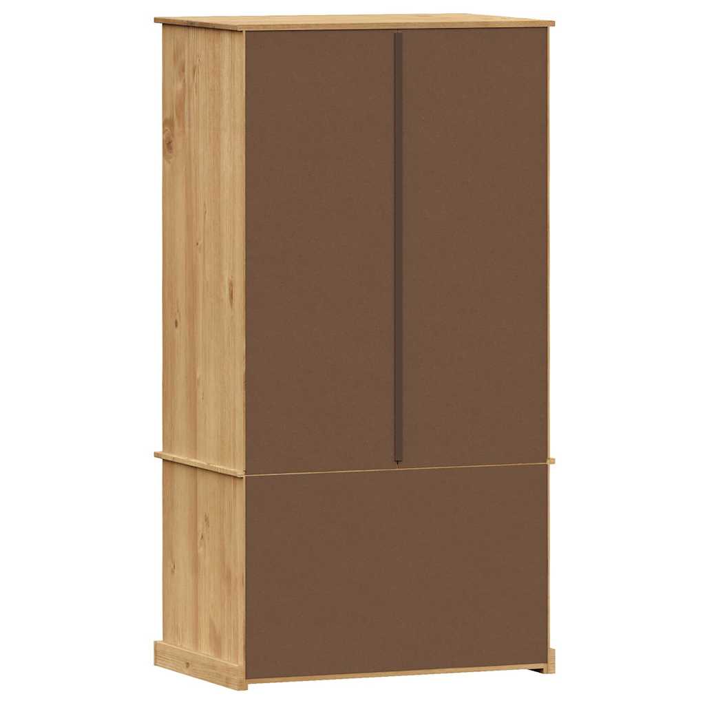 vidaXL Wardrobe "VIGO" 90x55x170 cm Solid Wood Pine 6