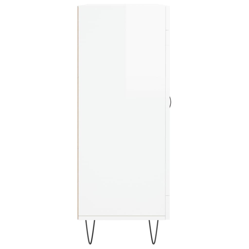 Sideboard 69,5x34x90 cm Engineered Wood High gloss white