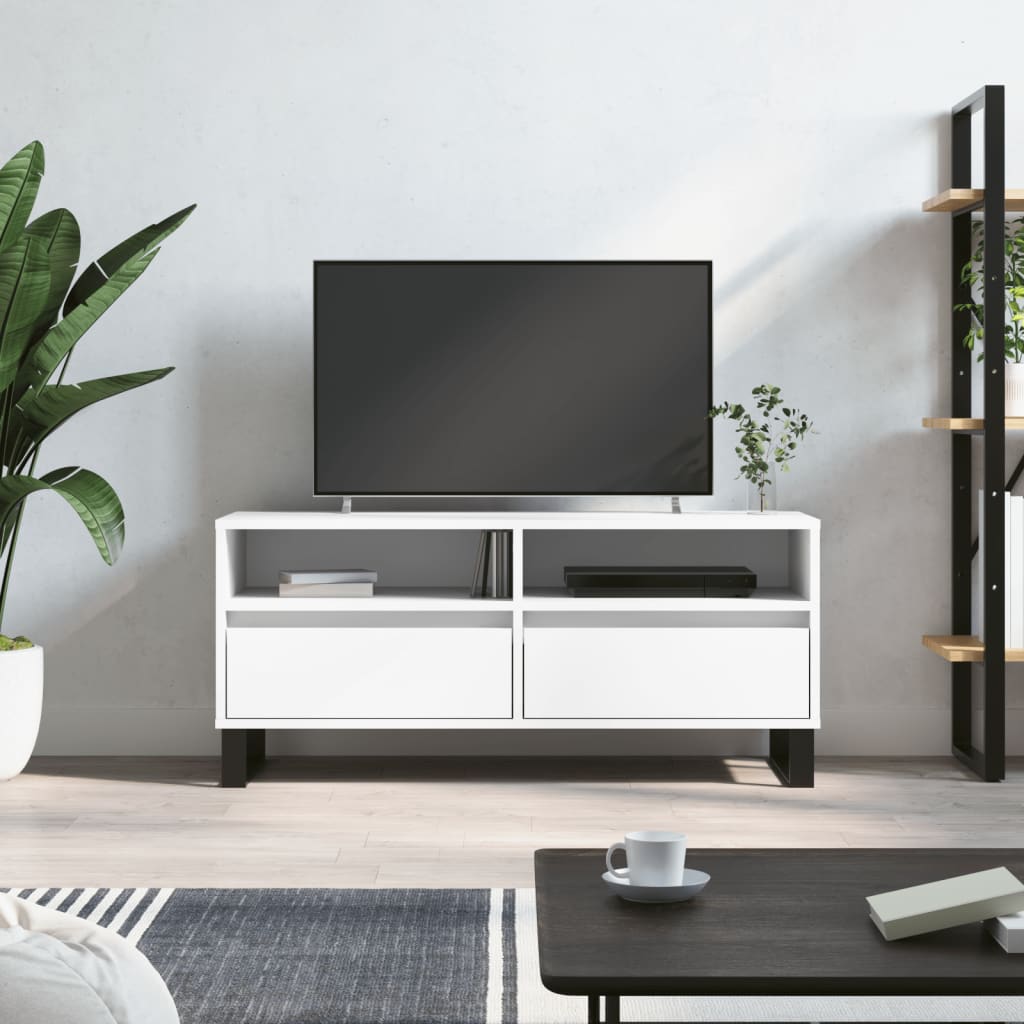 TV Cabinet 100x34,5x44,5 cm Engineered Wood White
