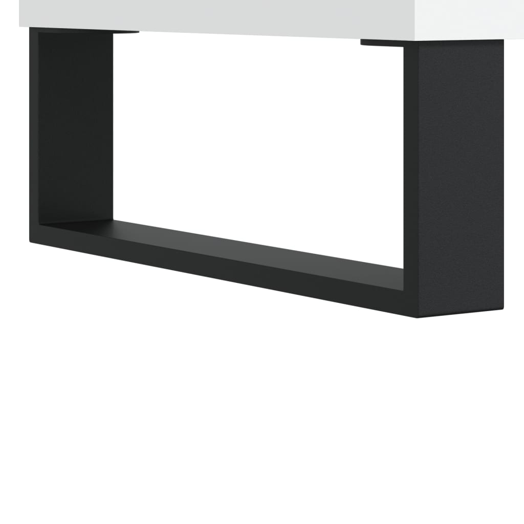 Record Cabinet 100x38x48 cm Engineered Wood White