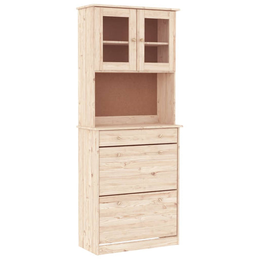 vidaXL Highboard ALTA 77x35x188 cm Solid Wood Pine 2