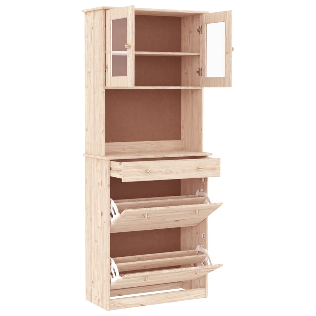 vidaXL Highboard ALTA 77x35x188 cm Solid Wood Pine 6
