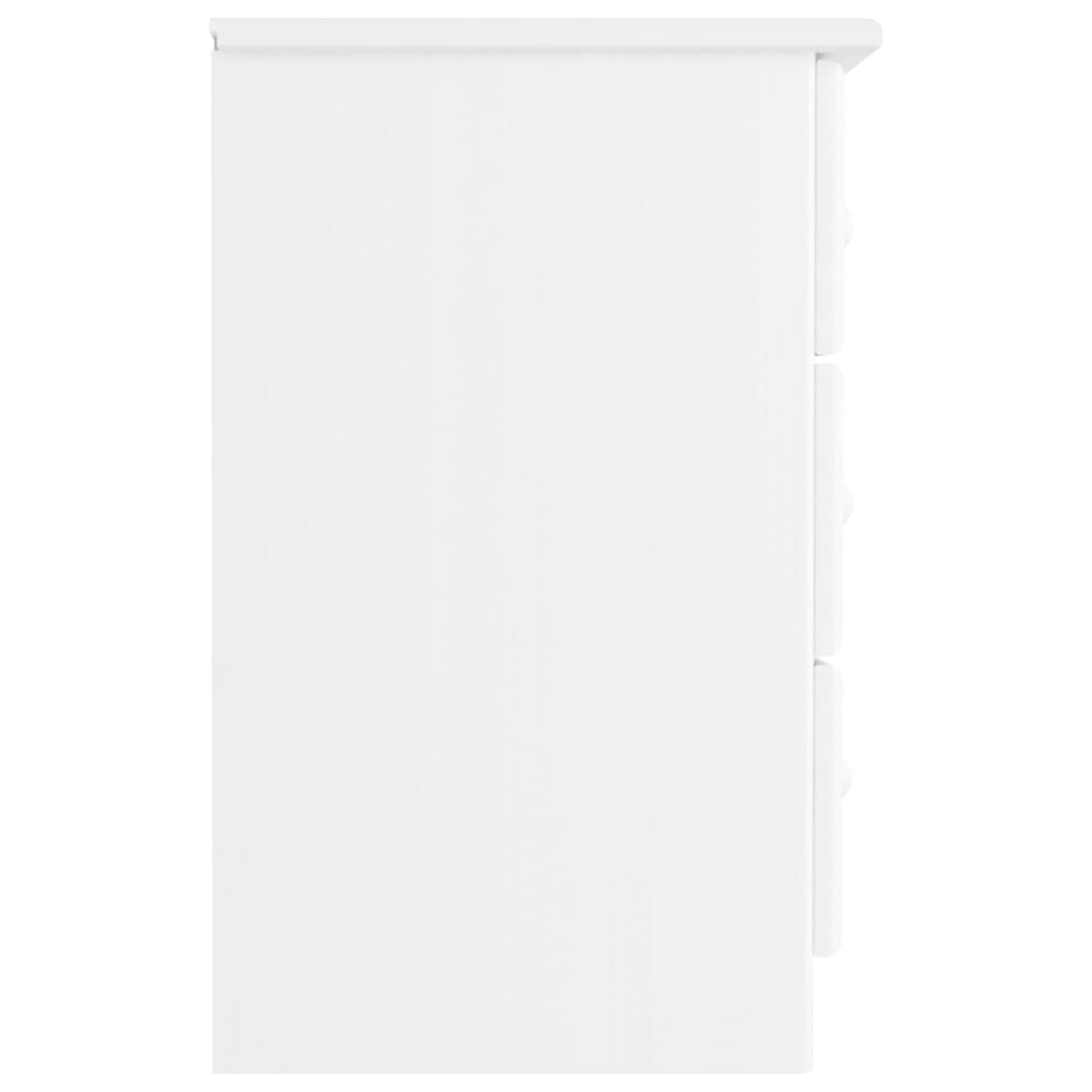 Bedside Cabinet "ALTA" 41x35x41 cm Solid Wood Pine White