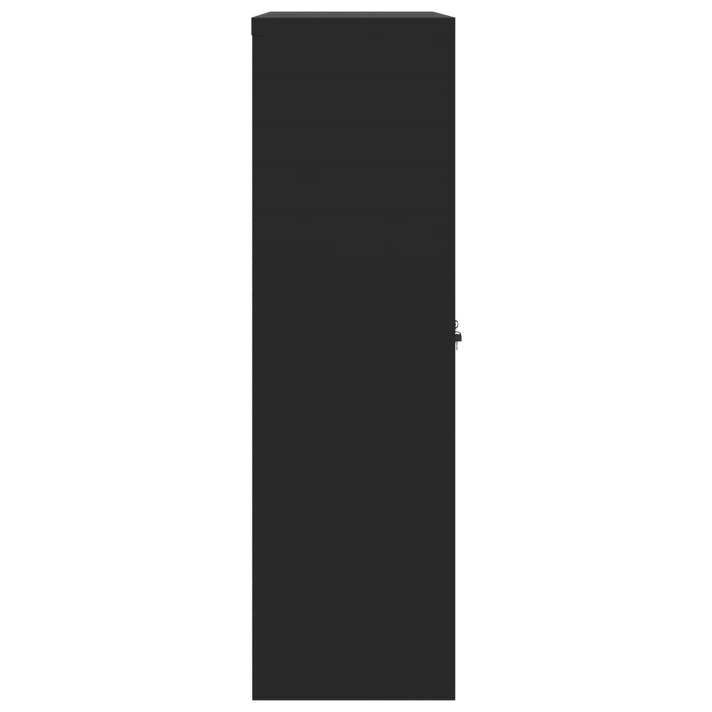 vidaXL File Cabinet Black 90x40x140 cm Steel 6