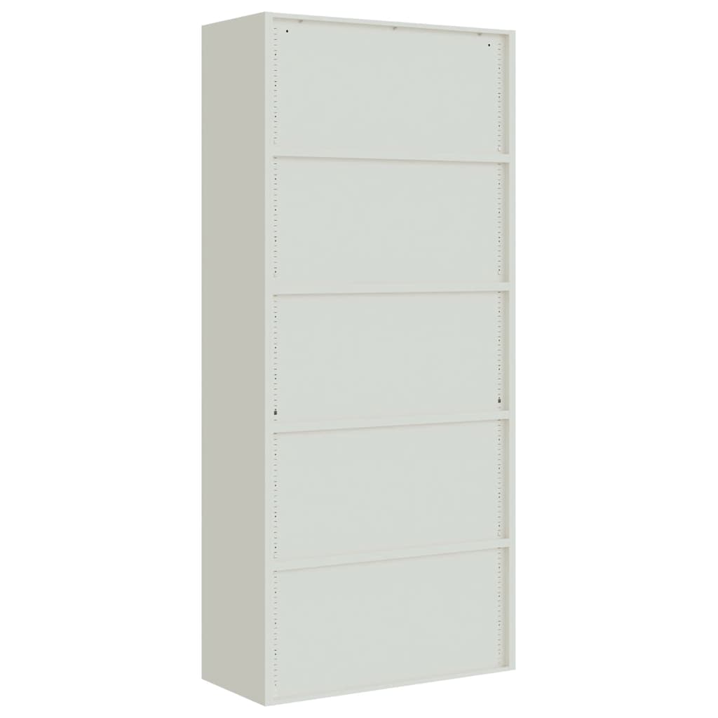 vidaXL File Cabinet Light Grey 90x40x200 cm Steel 6