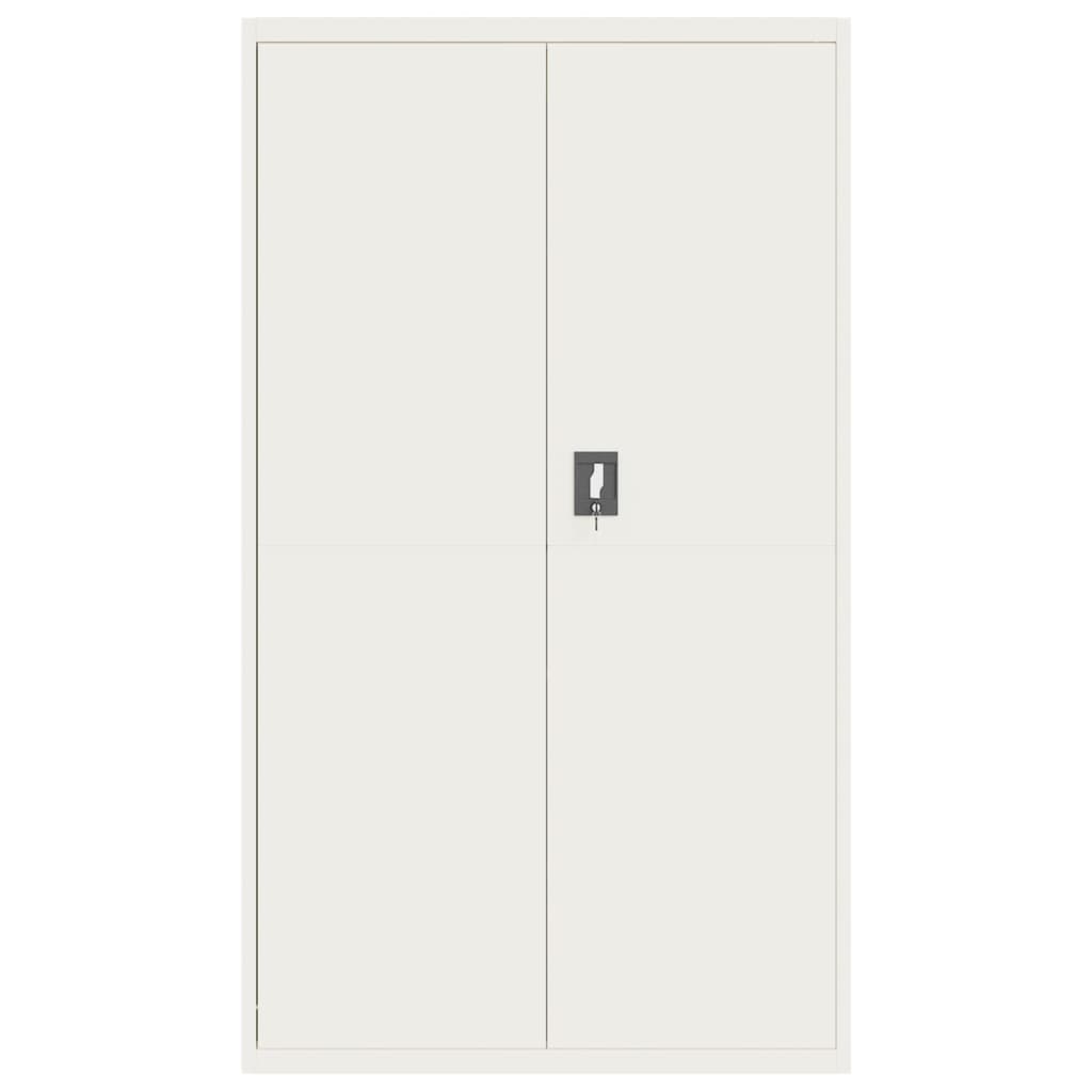 File Cabinet 105x40x180 cm Steel White