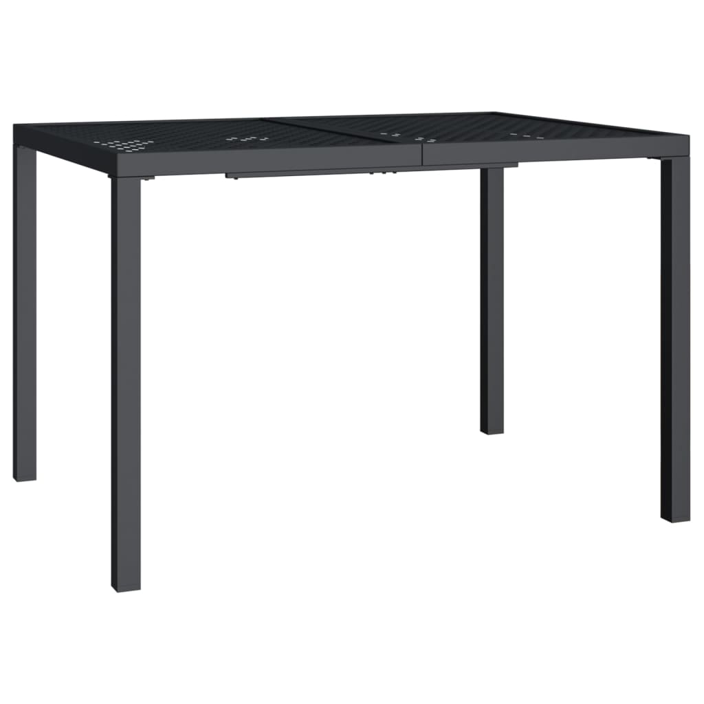 vidaXL 3 Piece Garden Dining Set Anthracite Steel 6