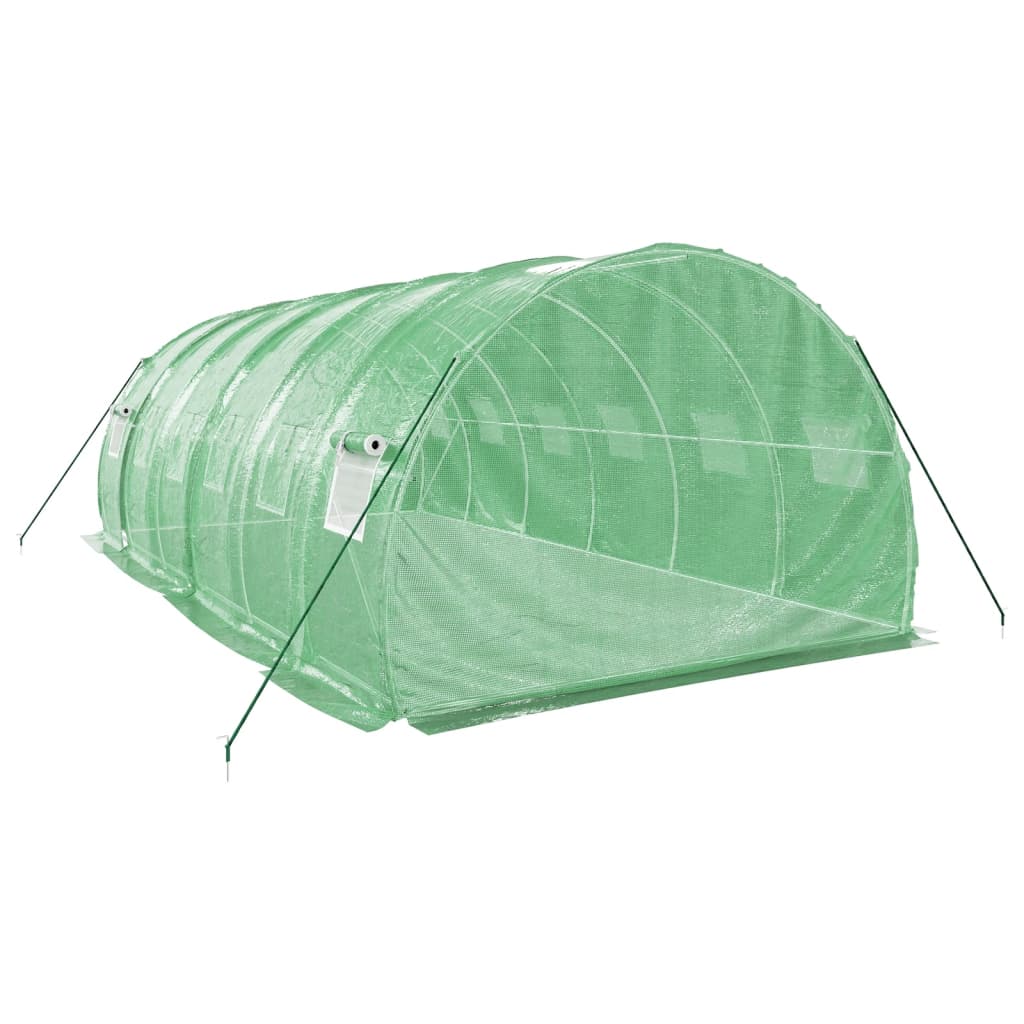 vidaXL Greenhouse with Steel Frame Green 18 m² 6x3x2 m 6