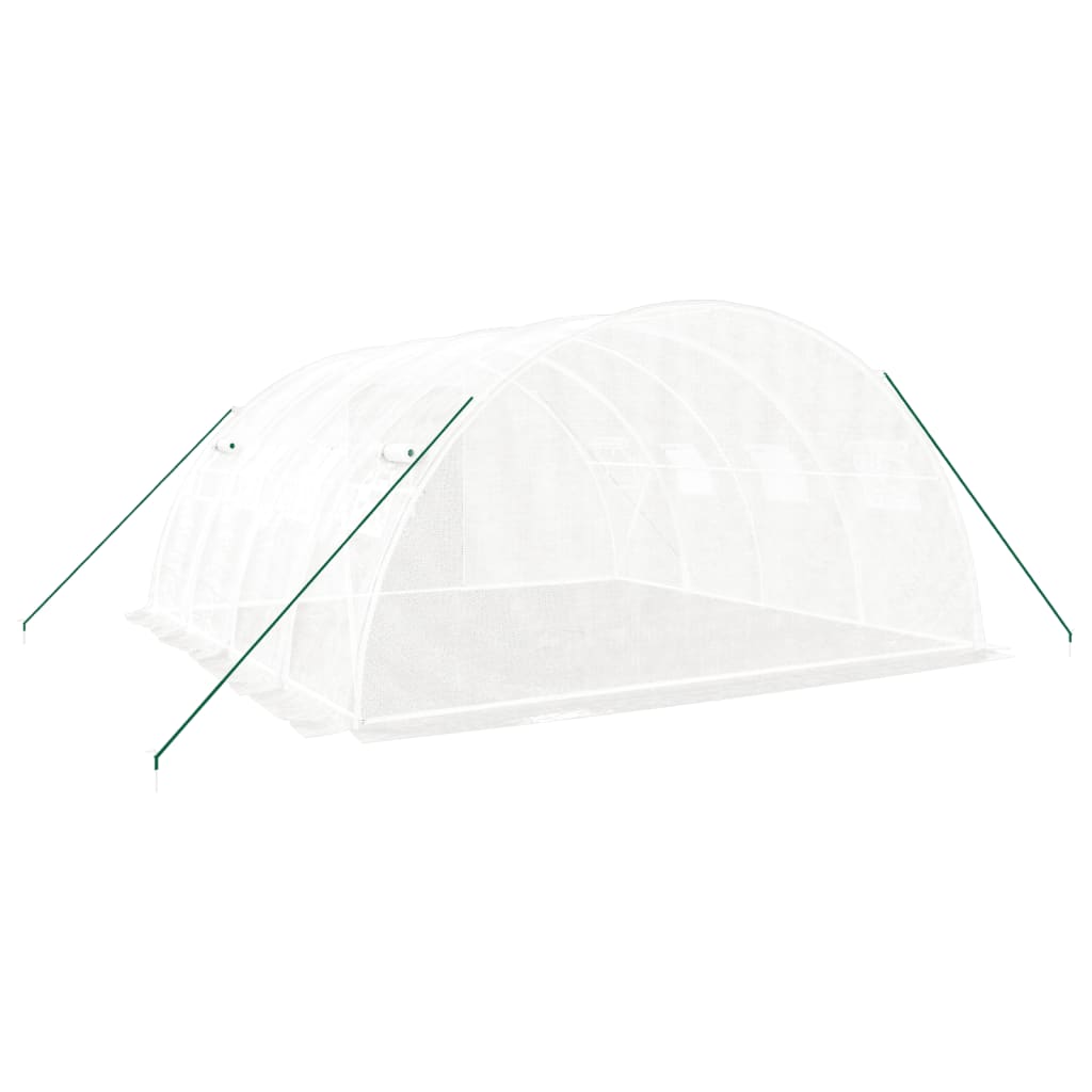 vidaXL Greenhouse with Steel Frame White 16 m² 4x4x2 m 6