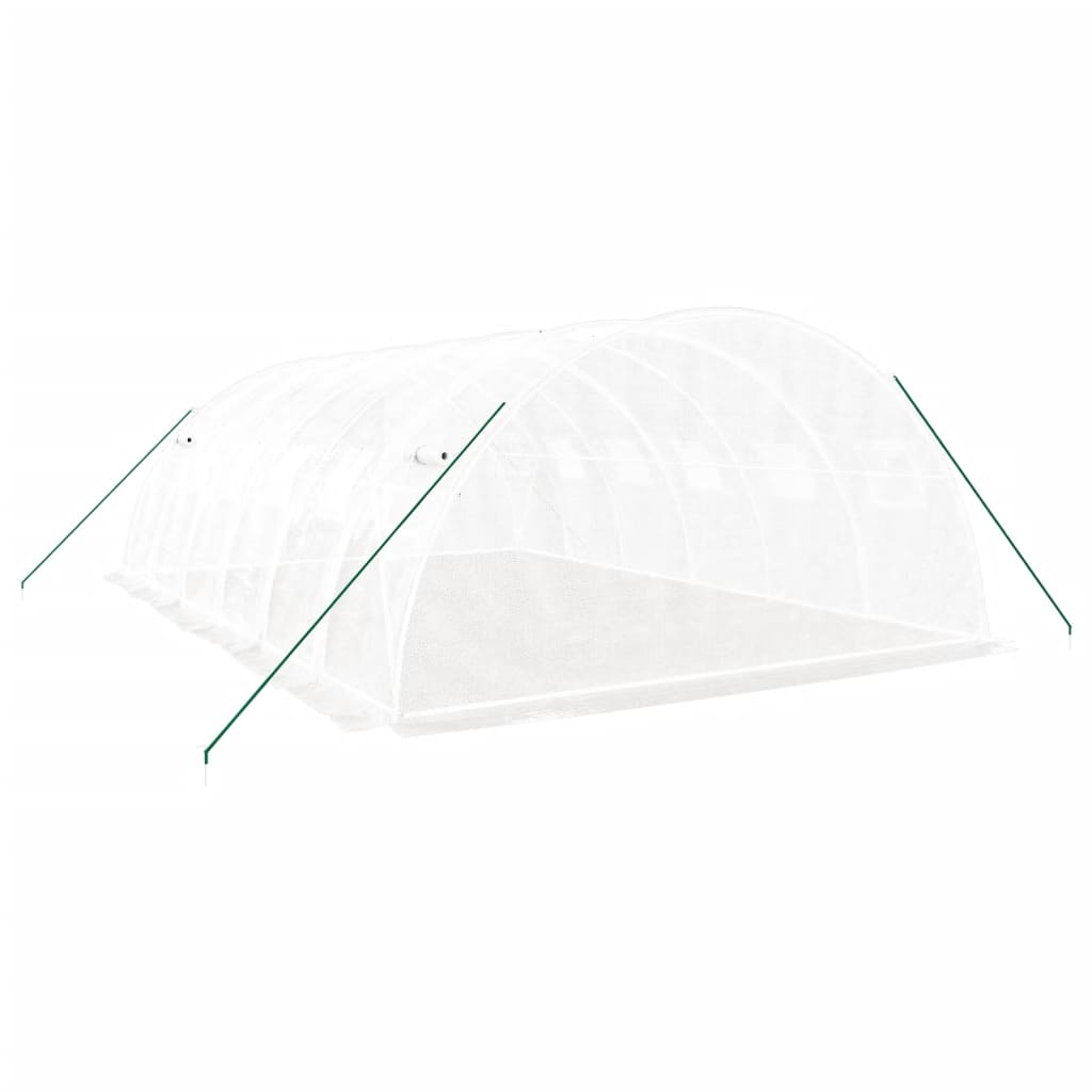 vidaXL Greenhouse with Steel Frame White 24 m² 6x4x2 m 6