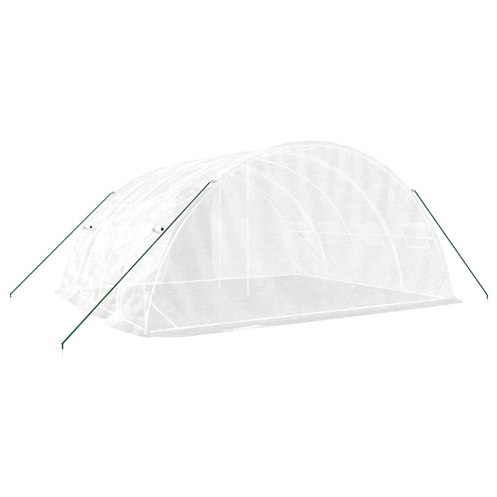 vidaXL Greenhouse with Steel Frame White 20 m² 5x4x2.3 m 6