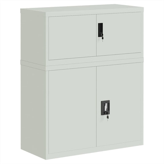 File Cabinet Steel Light grey 90 x 40 x 110 cm