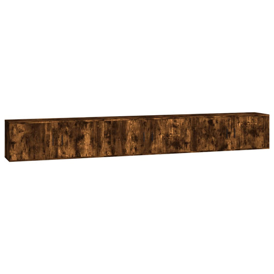 Wall-mounted TV Cabinet Set 100x34,5x40 cm 3 Width 100 cm Smoked oak