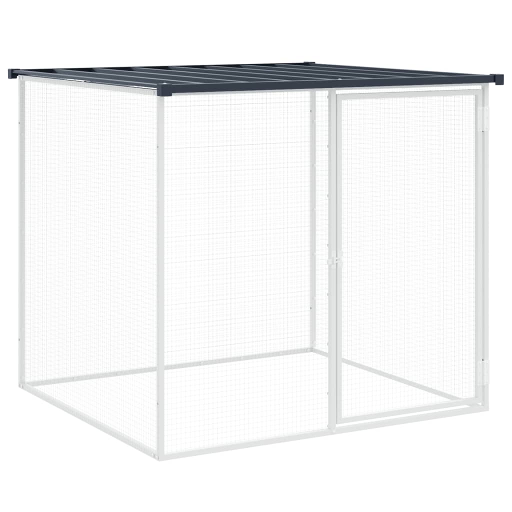 vidaXL Chicken Cage with Roof Anthracite 803x98x90 cm Galvanised Steel 6