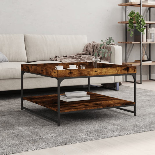 Coffee Table 49,5x49,5x45 cm Engineered Wood Smoked oak