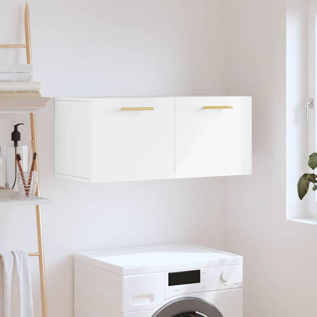 Wall Cabinet 80x36.5x35 cm Engineered Wood White