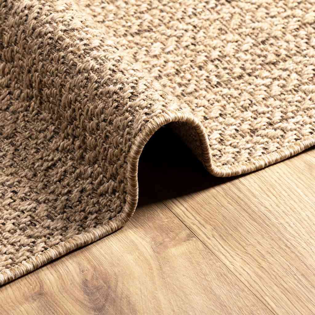 Rug ZIZUR Jute Look Indoor and Outdoor Rectangular Brown 200 x 290 cm