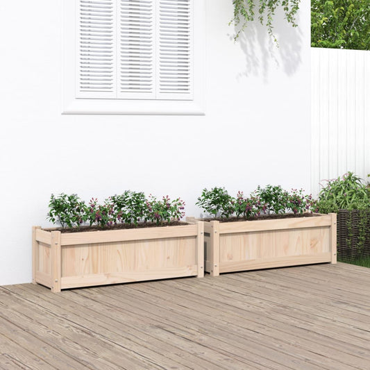 Garden Planters Solid Wood Pine Natural pine 2