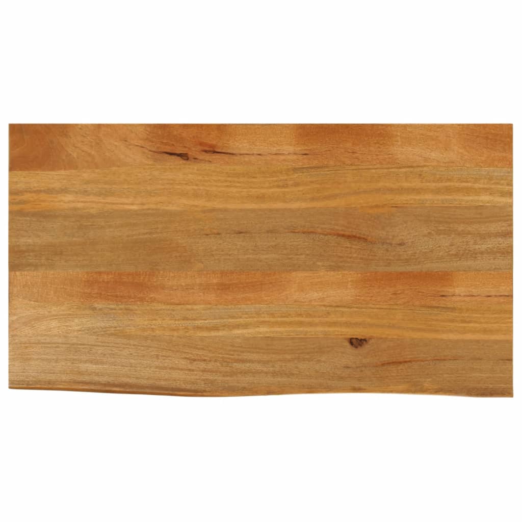 Table Top Live Edge 60x60x3.8 cm Solid Wood Mango Oak Finished 100 cm