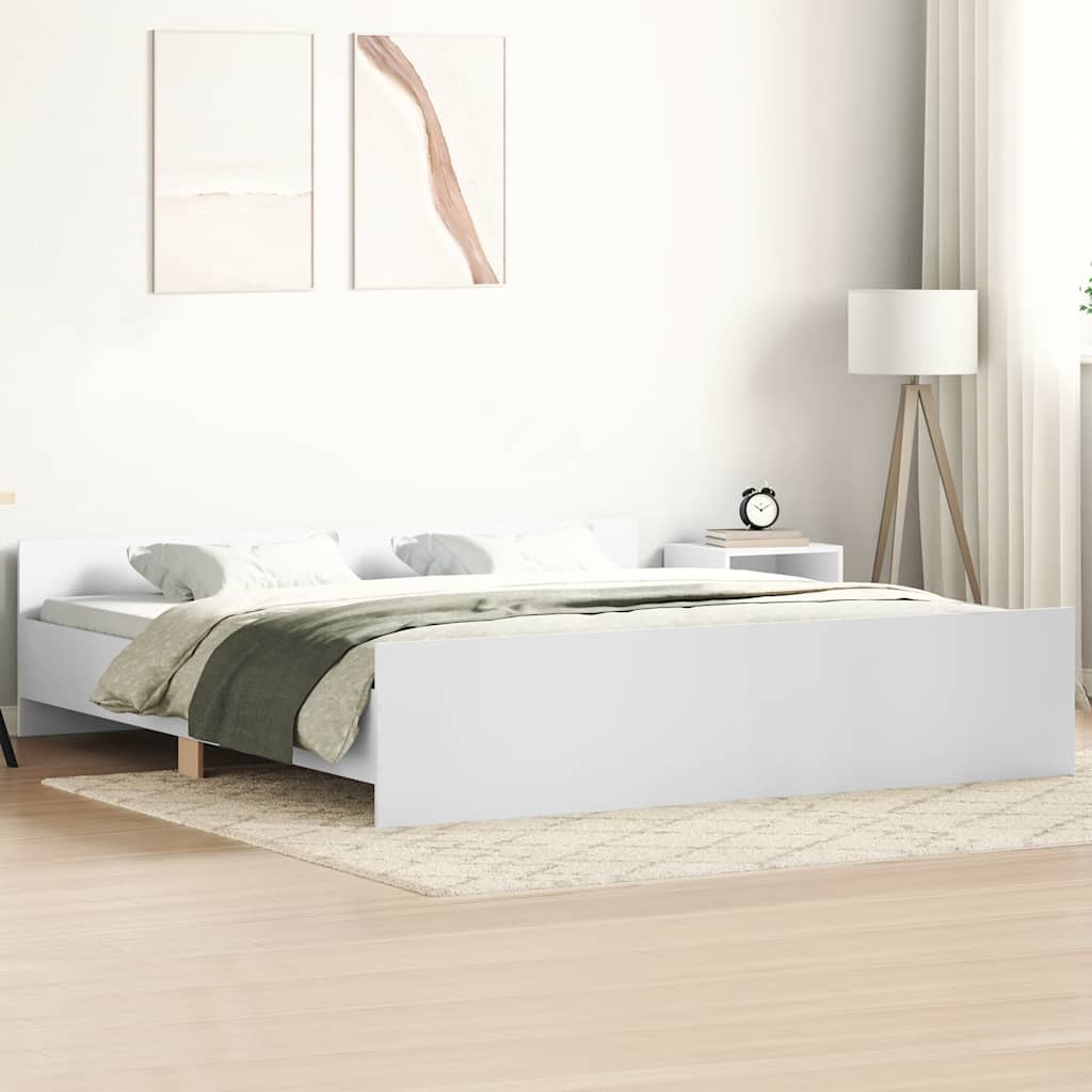 Bed Frame without Mattress 180x200 cm White