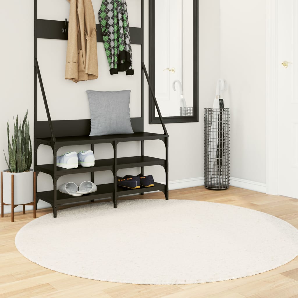Rug OVIEDO Short Pile Beige Ø 160 cm