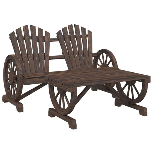 vidaXL 2 Piece Garden Lounge Set Solid Wood Fir 2