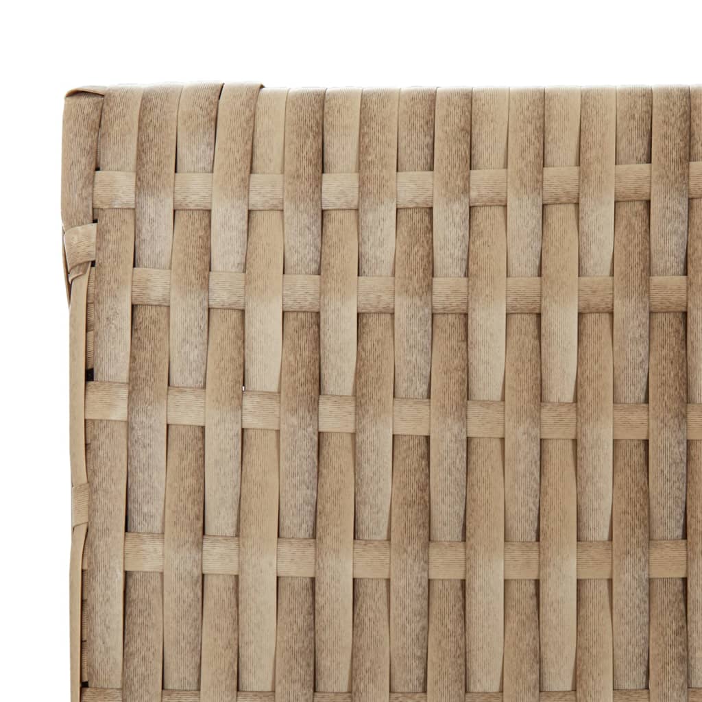 vidaXL Room Divider 5 Panels Beige Poly Rattan 6