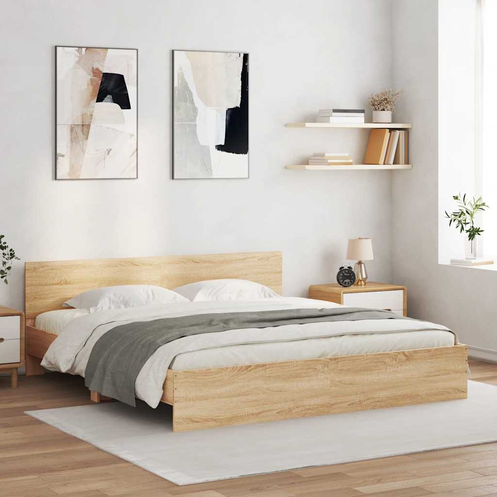 vidaXL Bed Frame with LED without Mattress 180x200 cm Length 200 cm Width 180 cm