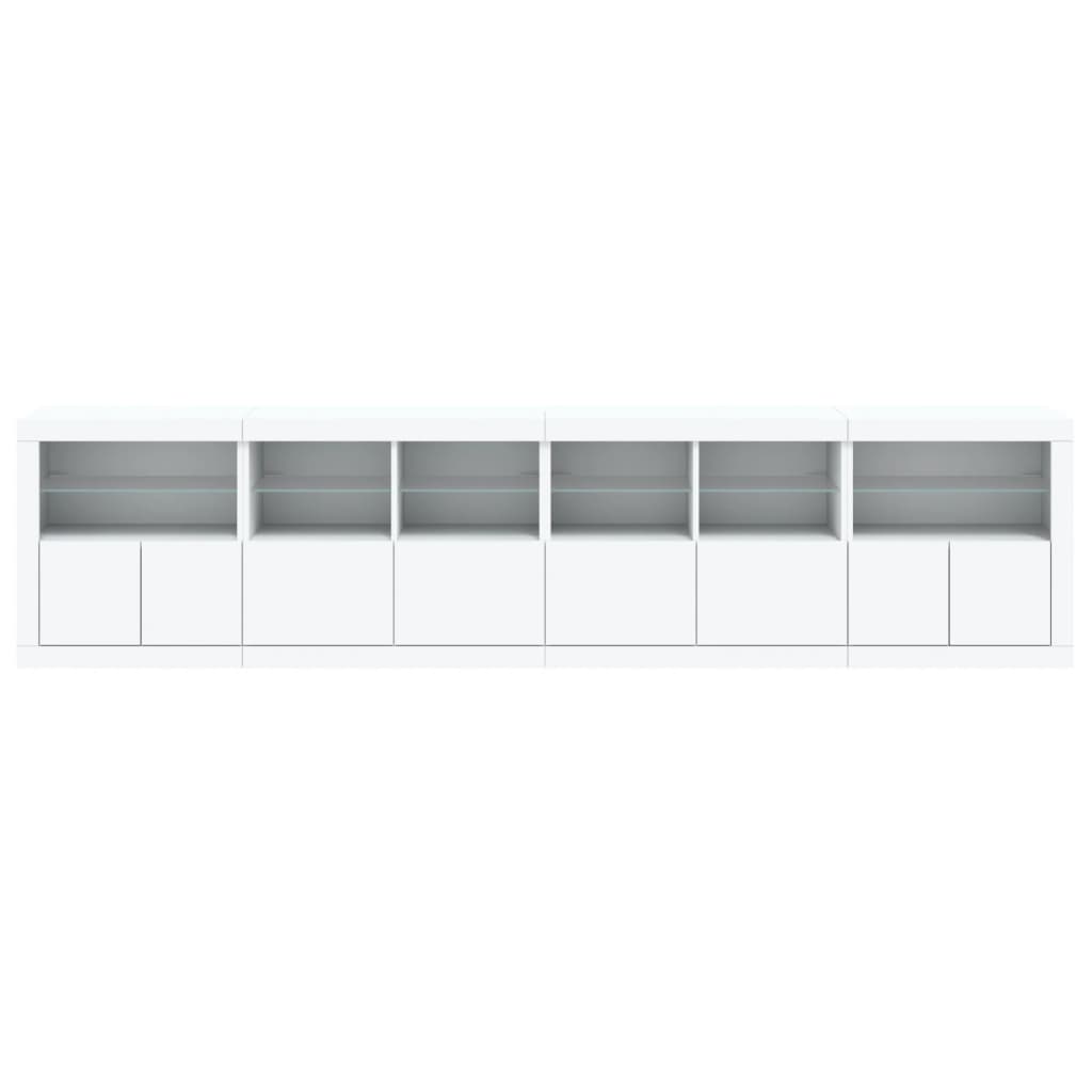 vidaXL Sideboard with LED Lights White 283x37x67 cm 6