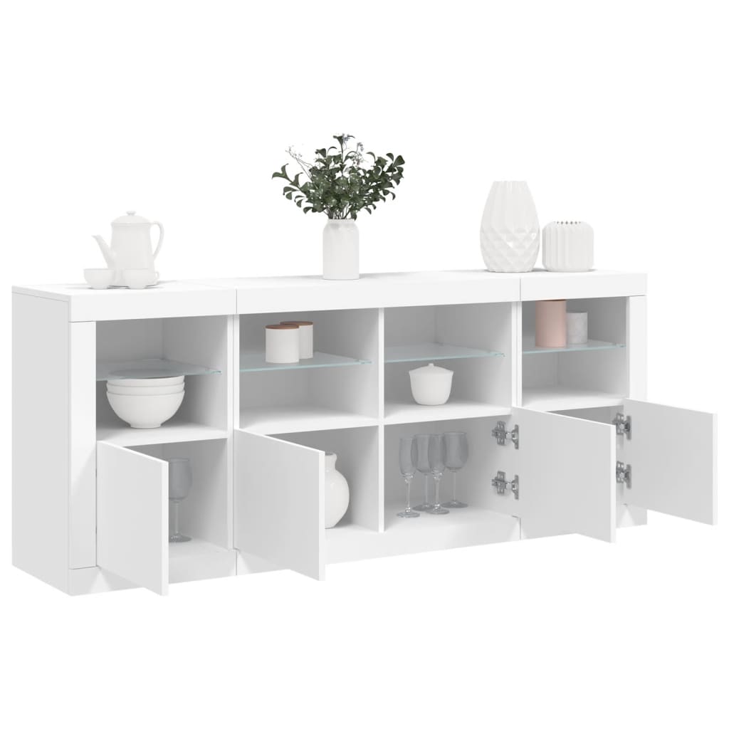 vidaXL Sideboard with LED Lights 163x37x67 cm
