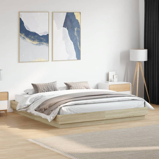 Bed Frame without Mattress 180x200 cm Sonoma oak