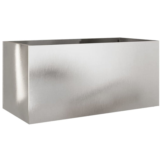 vidaXL Planter Silver 62x30x29 cm Stainless Steel 2