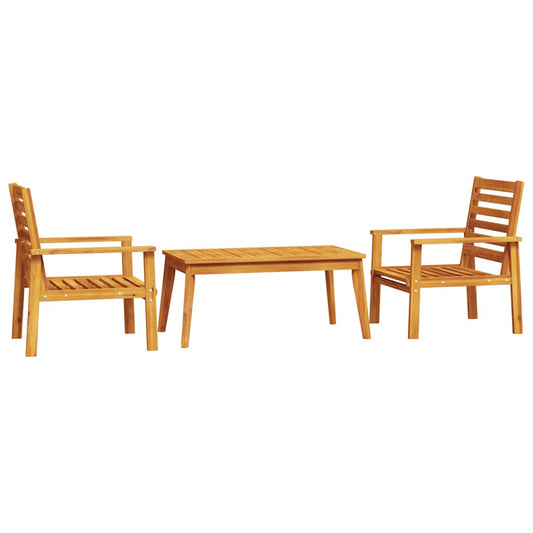 vidaXL 3 Piece Garden Lounge Set Solid Wood Acacia 2