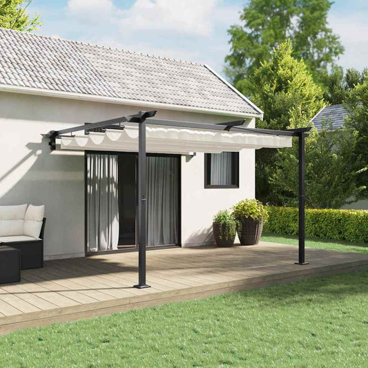 Gazebo 300 x 300 x 200 cm Polyester Cream 3 x 3 m